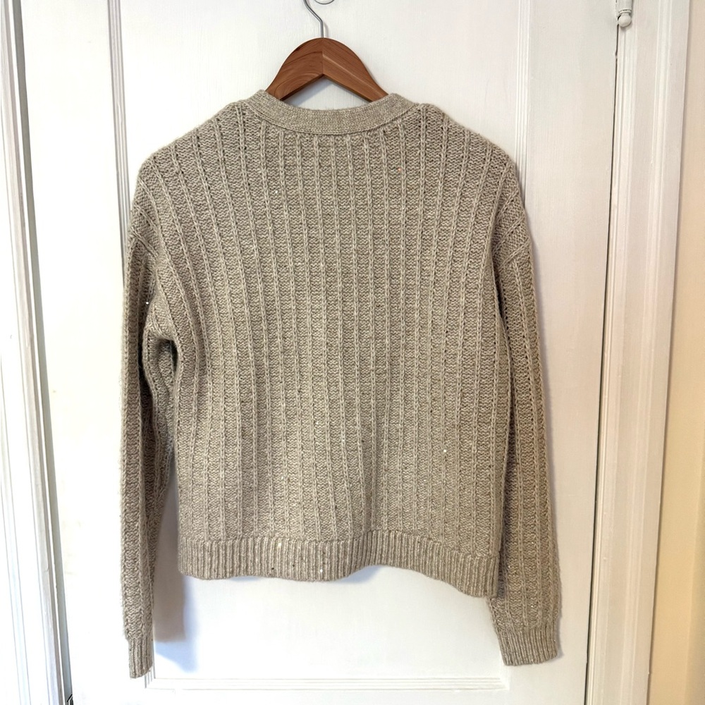 LOFT Women's Beige Cardigan Sweater - Picture 4 of 5